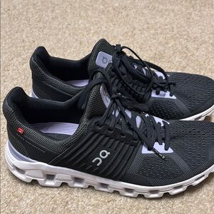 On Running Charcoal and White Athletic Shoes 8.5 Women